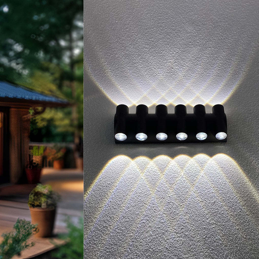 Up and Down Light LED Waterproof Black Modern Wall Washer Light Wall Lamp-Lighom