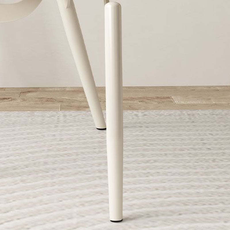 Nordic Leather Upholstered Steel Open Back Dining Chair