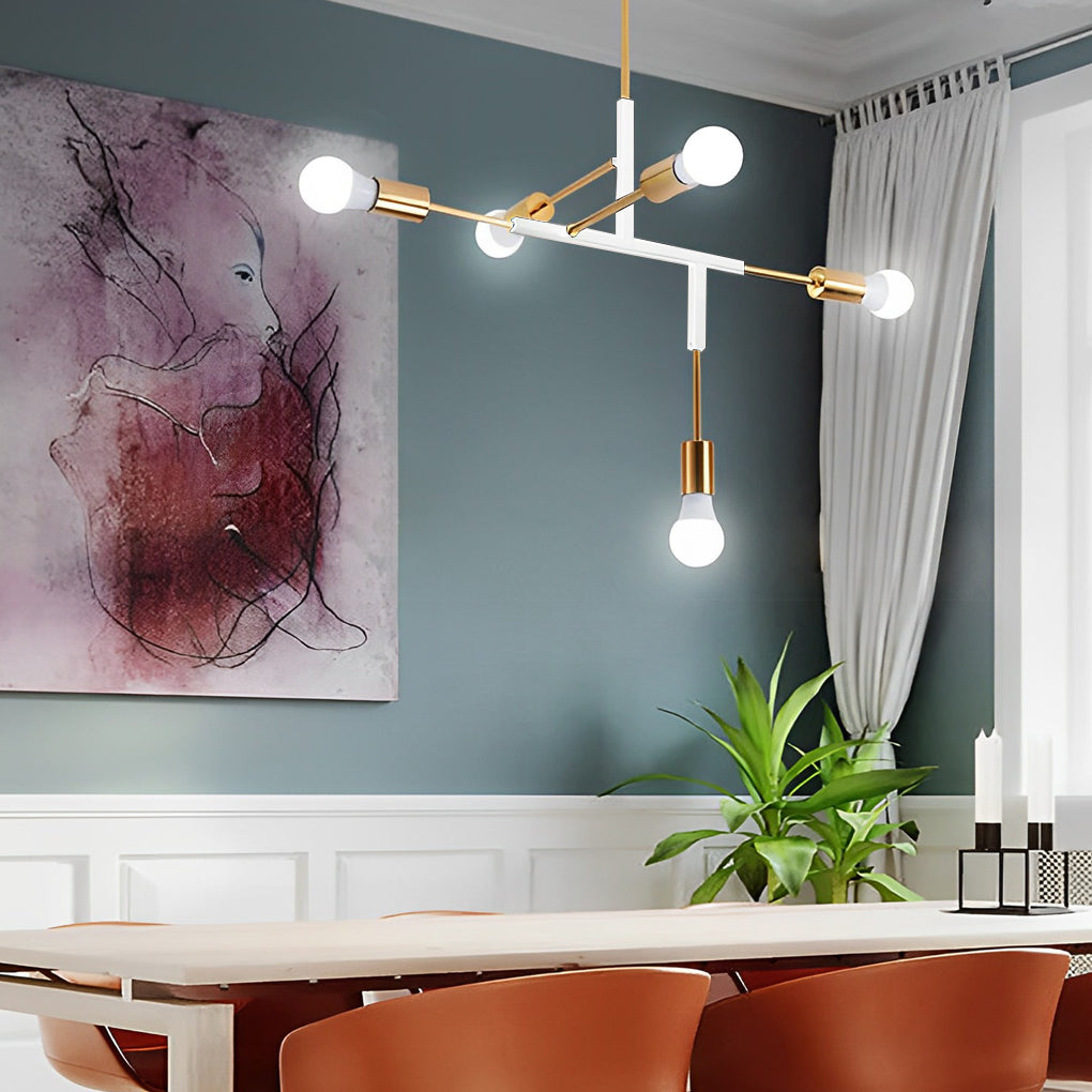 5-Light Branch Iron Modern Pendant Chandelier