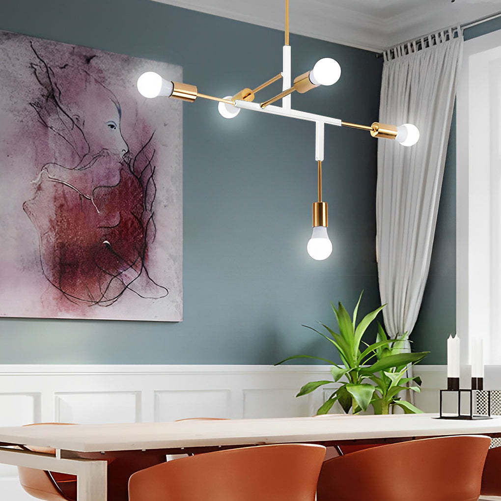 5-Light Branch Iron Modern Pendant Chandelier