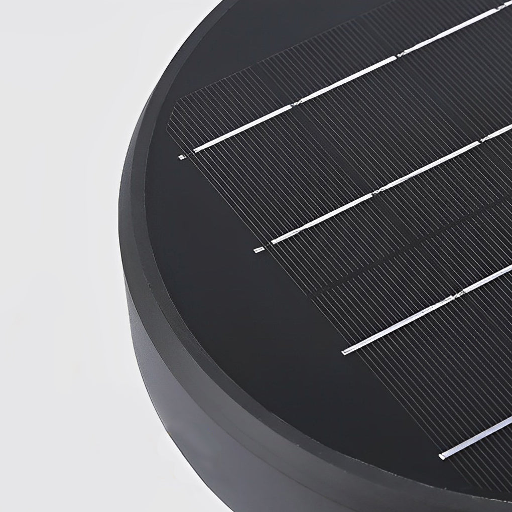 Black LED Modern Solar Fence Post Cap Light