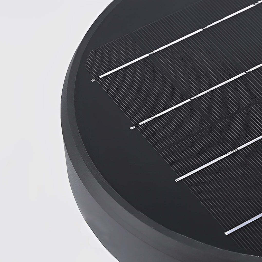 Black LED Modern Solar Fence Post Cap Light
