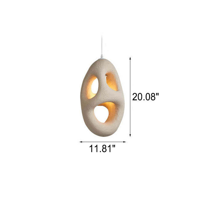 Japanese Wabi-sabi Resin Circle Pendant Light