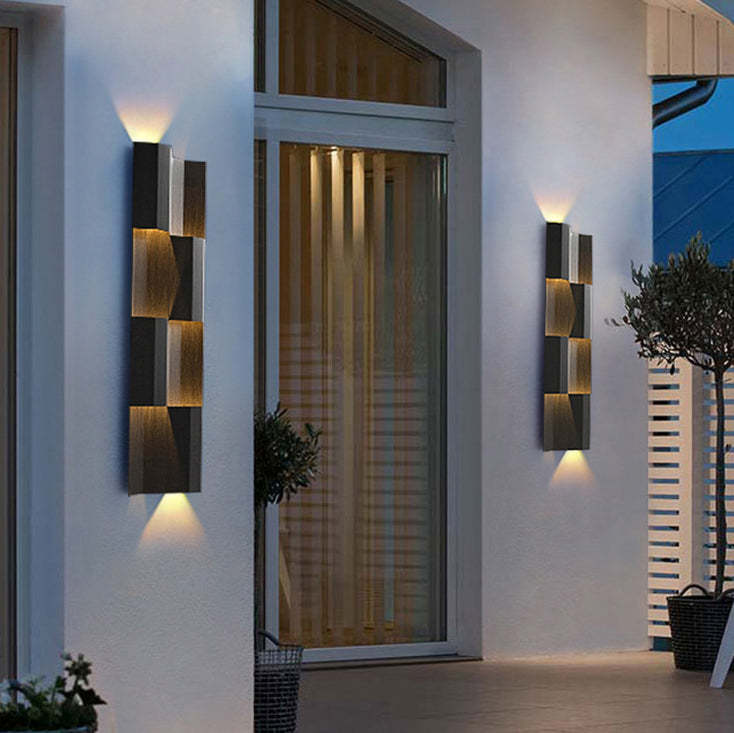 Retro Aluminum Rectangular LED Wall Sconce