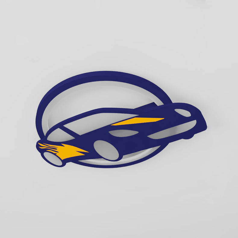 Iron Acrylic Cartoon Sports Car LED Kids Flush Light