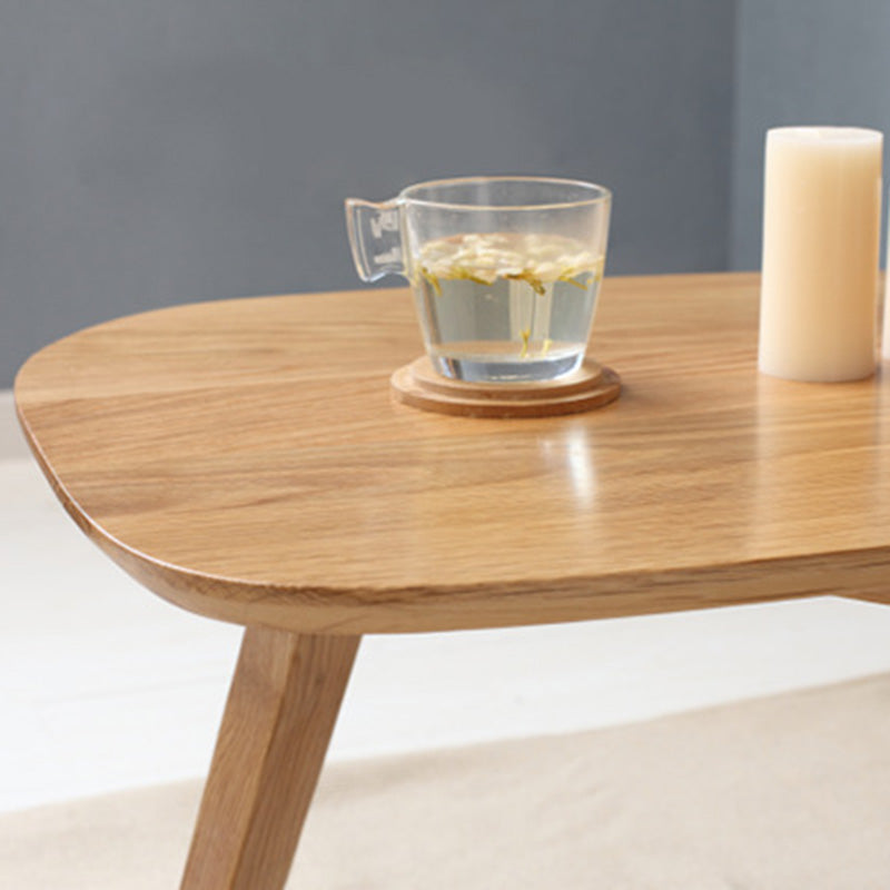 Vintage Wood V-Shape Base End Table