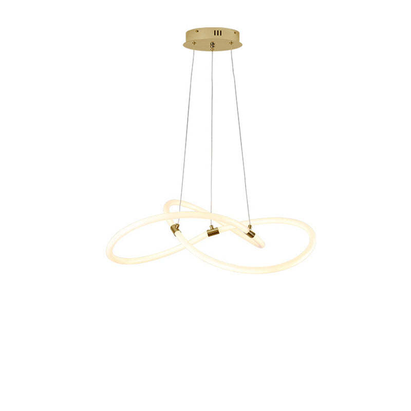 Nordic Acrylic Bending Tube Island LED Chandelier — Neutral Light (4000K) / Milky White Tube / 220V-240V For UK/AU