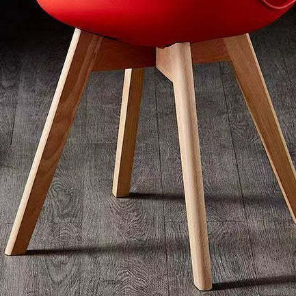 Minimalist Tulip Wood Chair — Blue