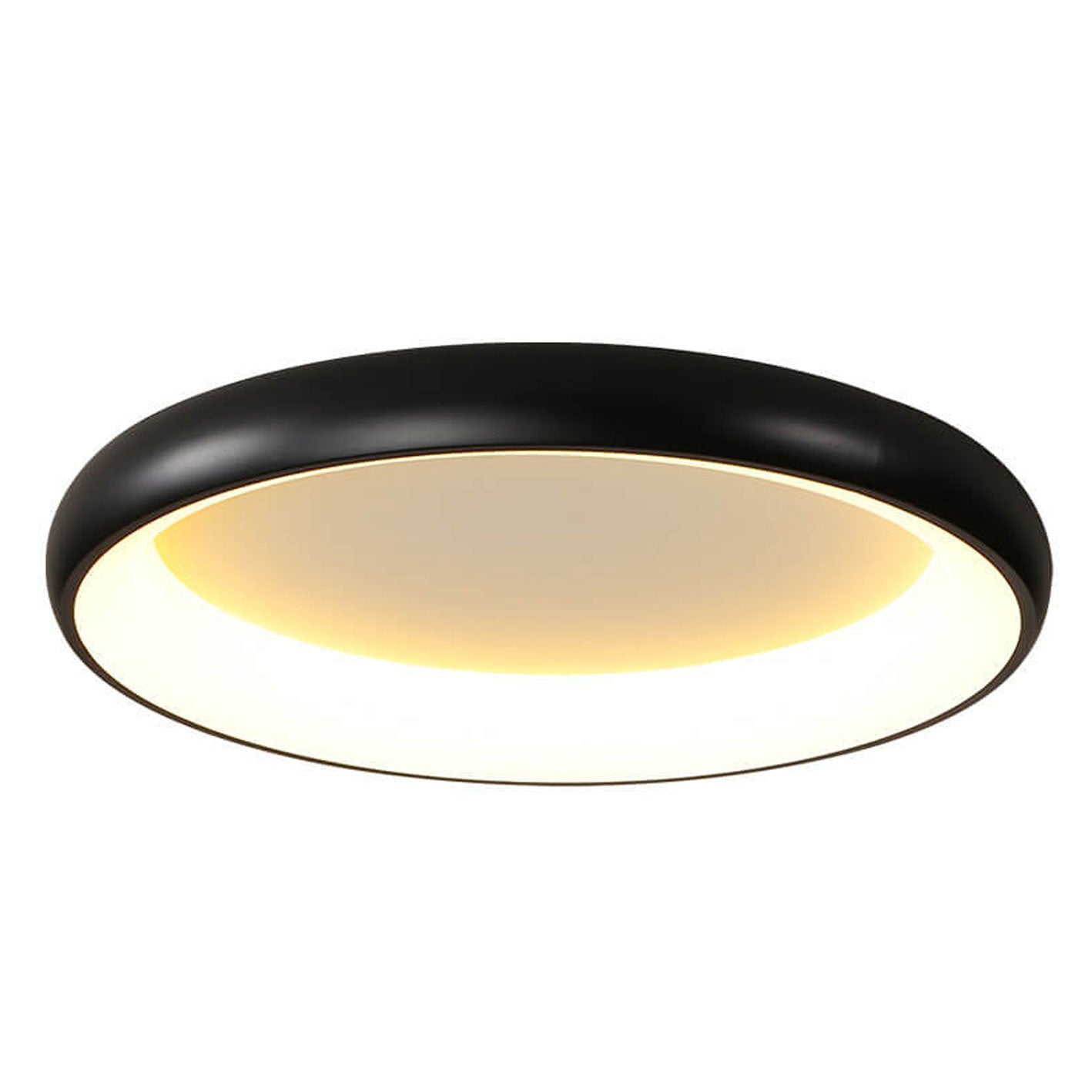 Minimalist Round Aluminum Acrylic LED Flush Mount Light