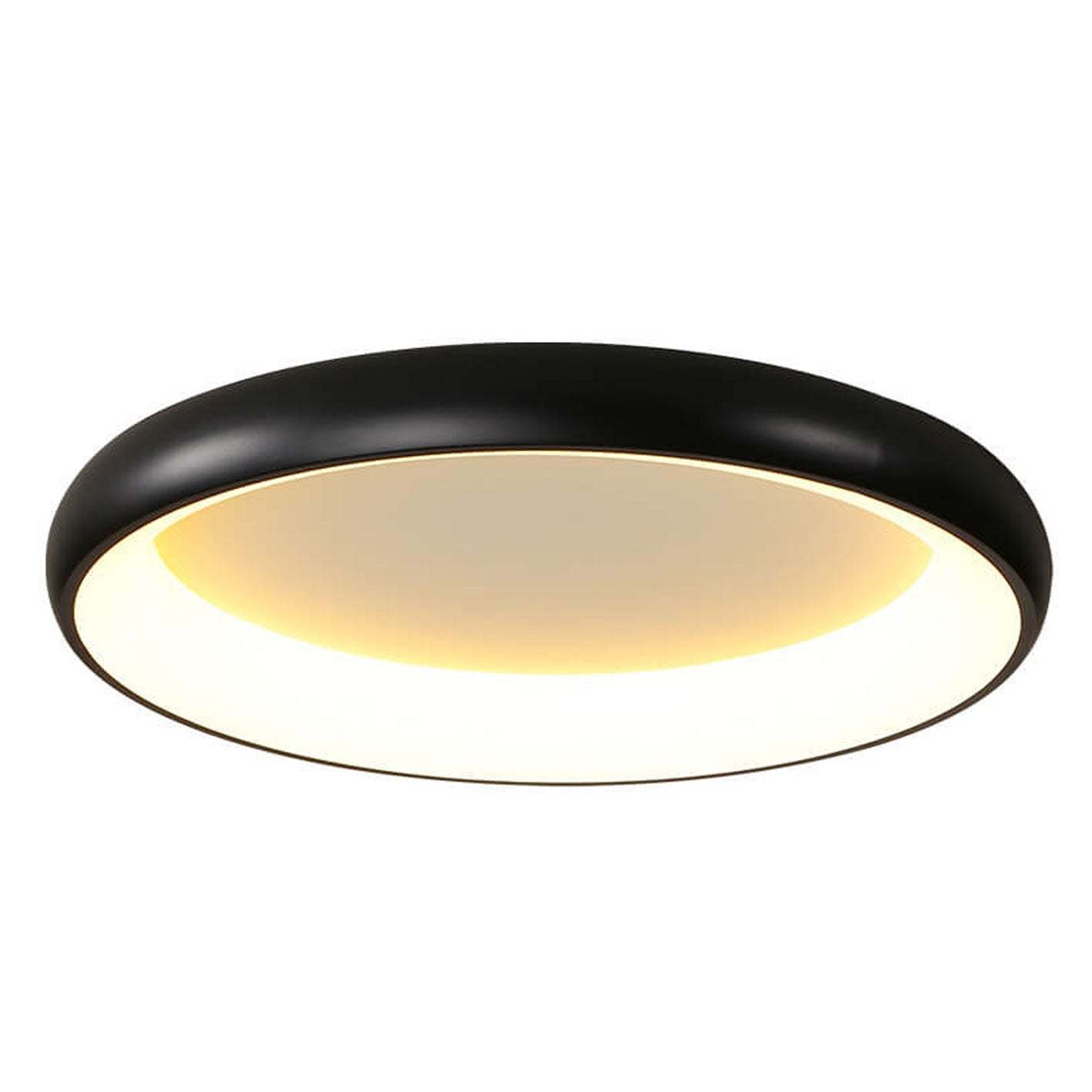 Minimalist Round Aluminum Acrylic LED Flush Mount Light