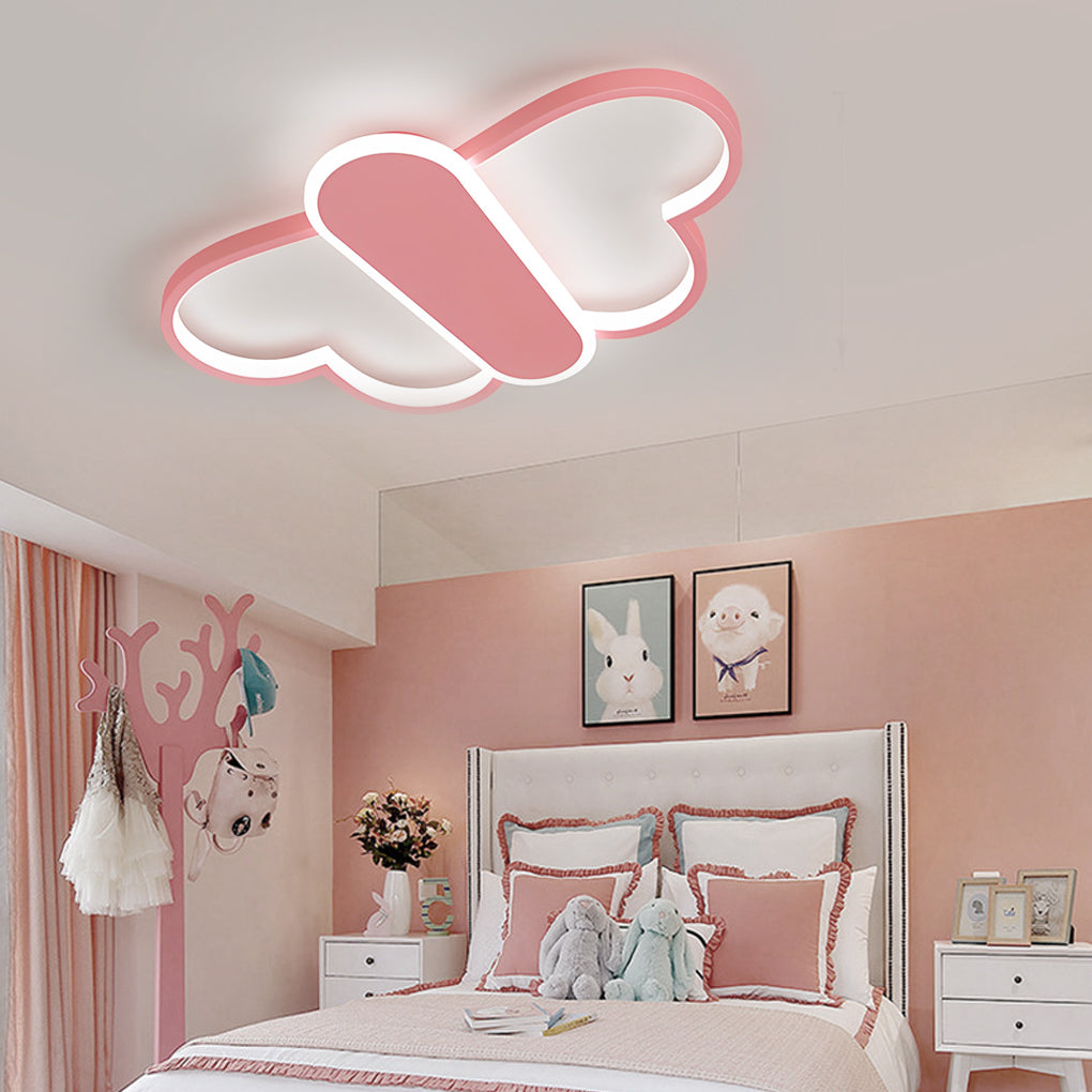 Cartoon Butterflies Dimmable LED with Remote Ceiling Light
