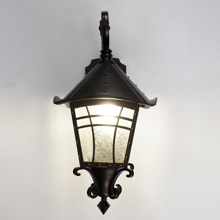 European Aluminum Glass Cone Cylinder Wall Sconce