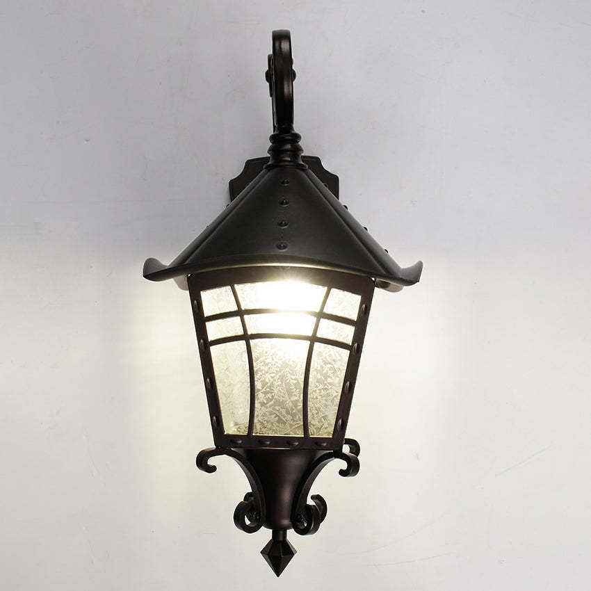 European Aluminum Glass Cone Cylinder Wall Sconce
