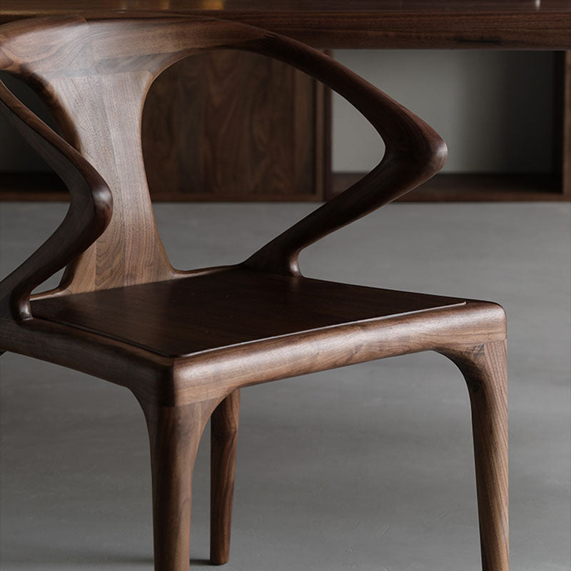 Scandinavian Bent Upholstered Wood Dining Chair
