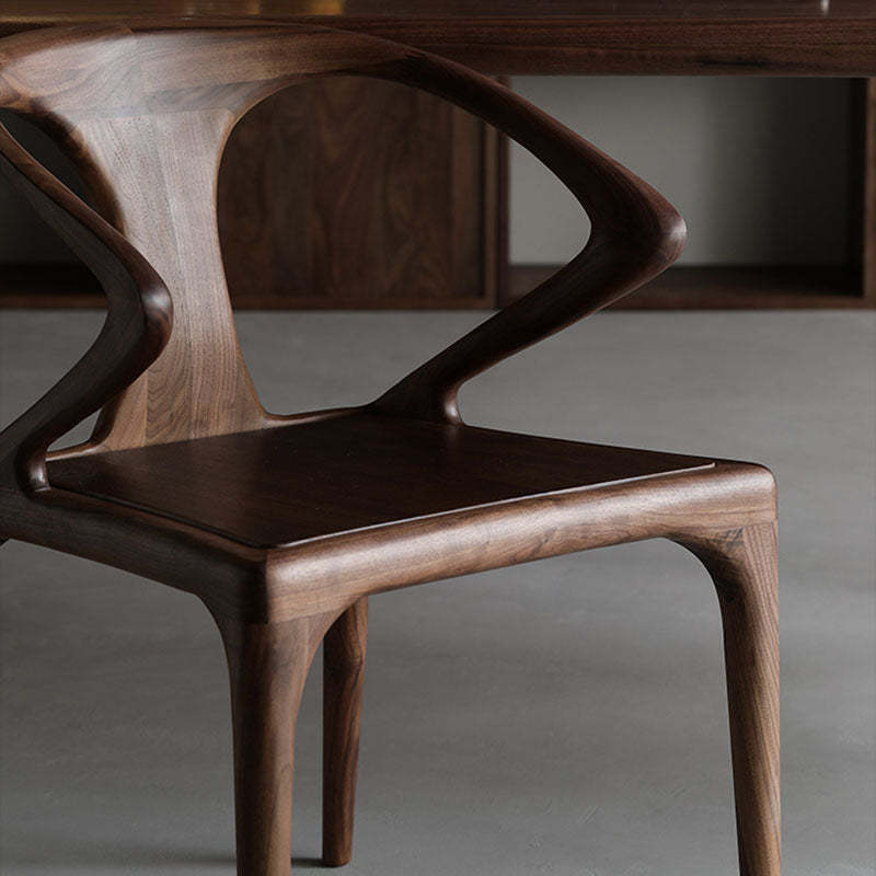 Scandinavian Bent Upholstered Wood Dining Chair