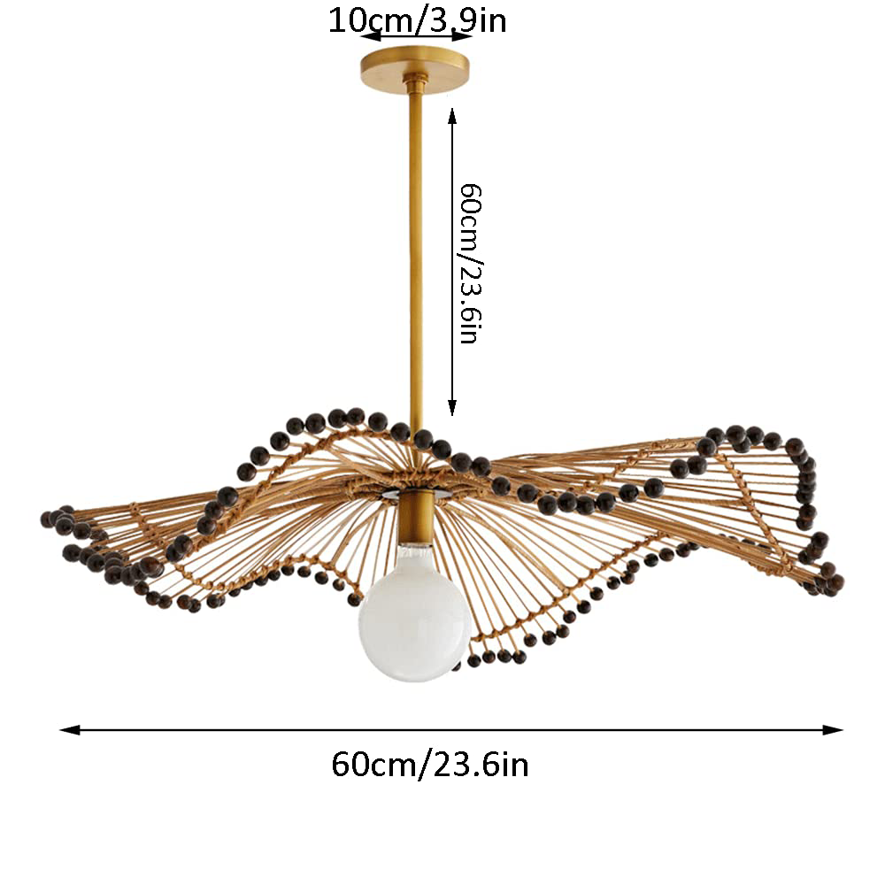 Modern Waverly Handwoven Rattan Pendant Light