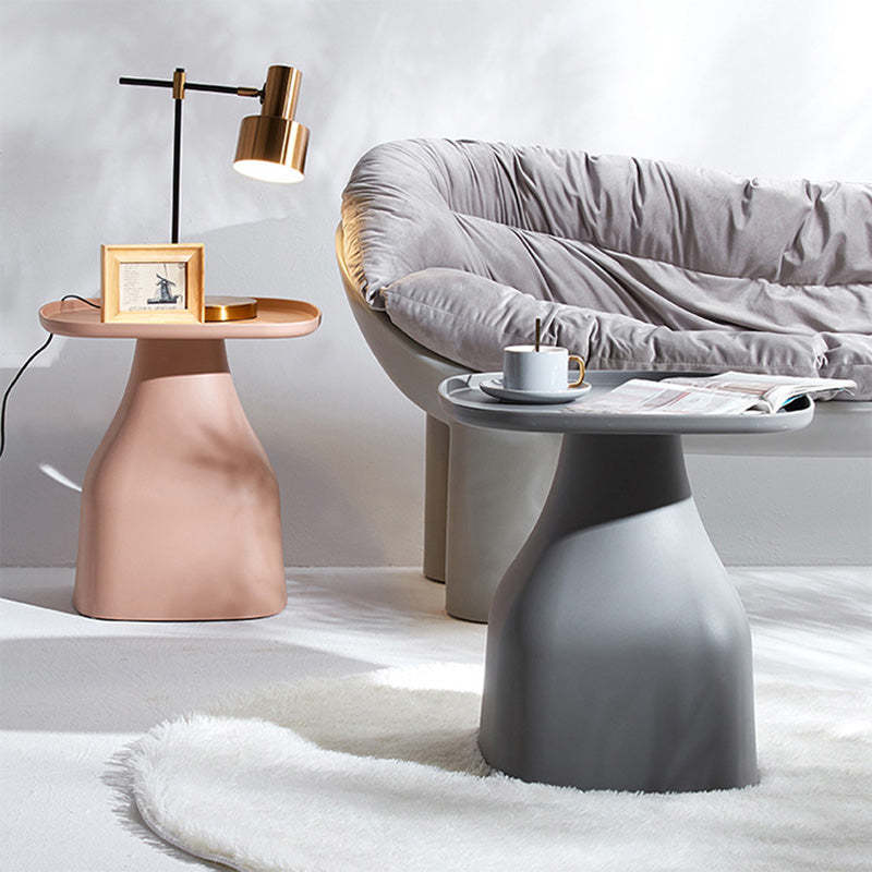 Nordic column round gray coffee tables, Lighom