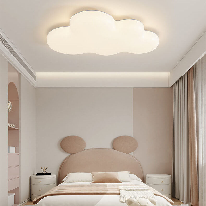White modern cloud flush mount lighting — 220V-240V (UK/AU)