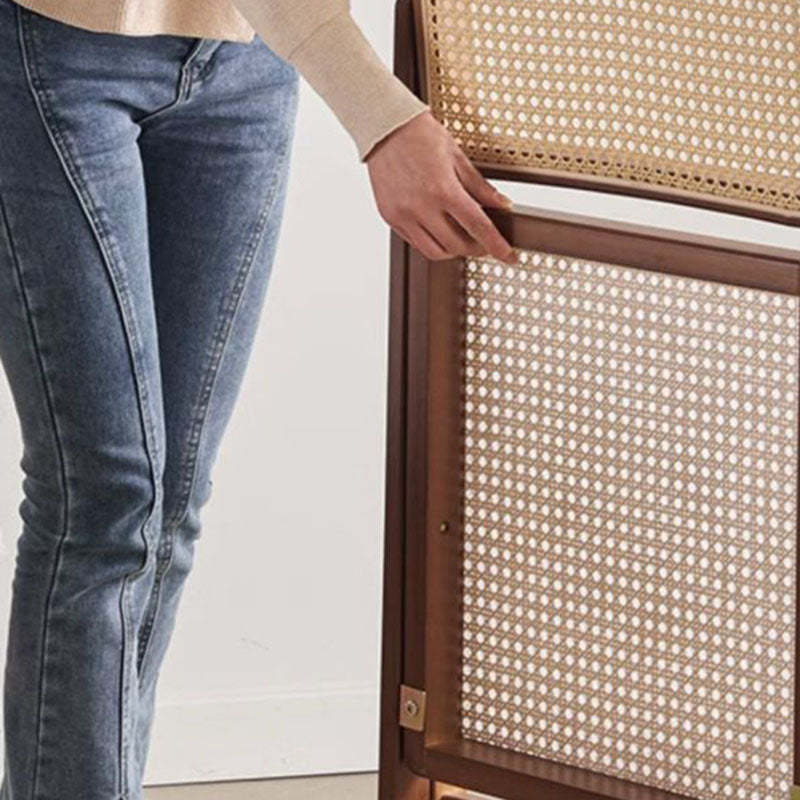 Minimalist Foldable Rattan Wood Dining Chair