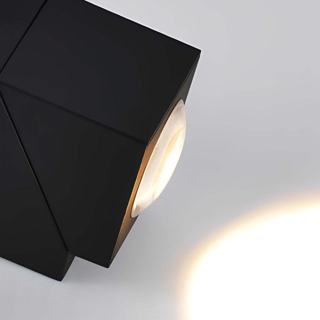 Adjustable Up Down Motion Sensor Black Wall Lamp