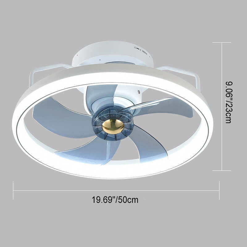 Minimalist Ring Shade Mount Ceiling Fan Light
