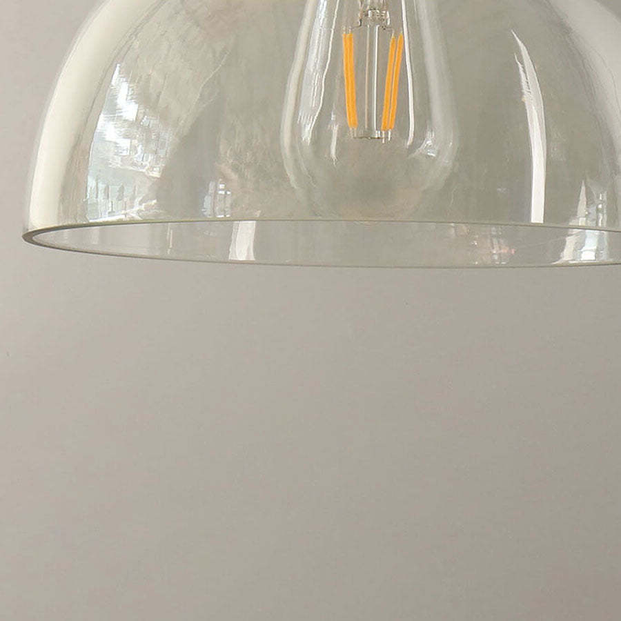 Vintage Semi-Circular Cone Cup Iron Glass Pendant Light