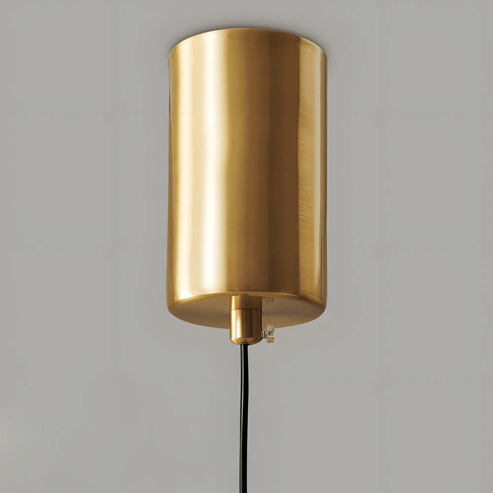 Minimalist Long Oval Ring LED Copper Modern Pendant Light