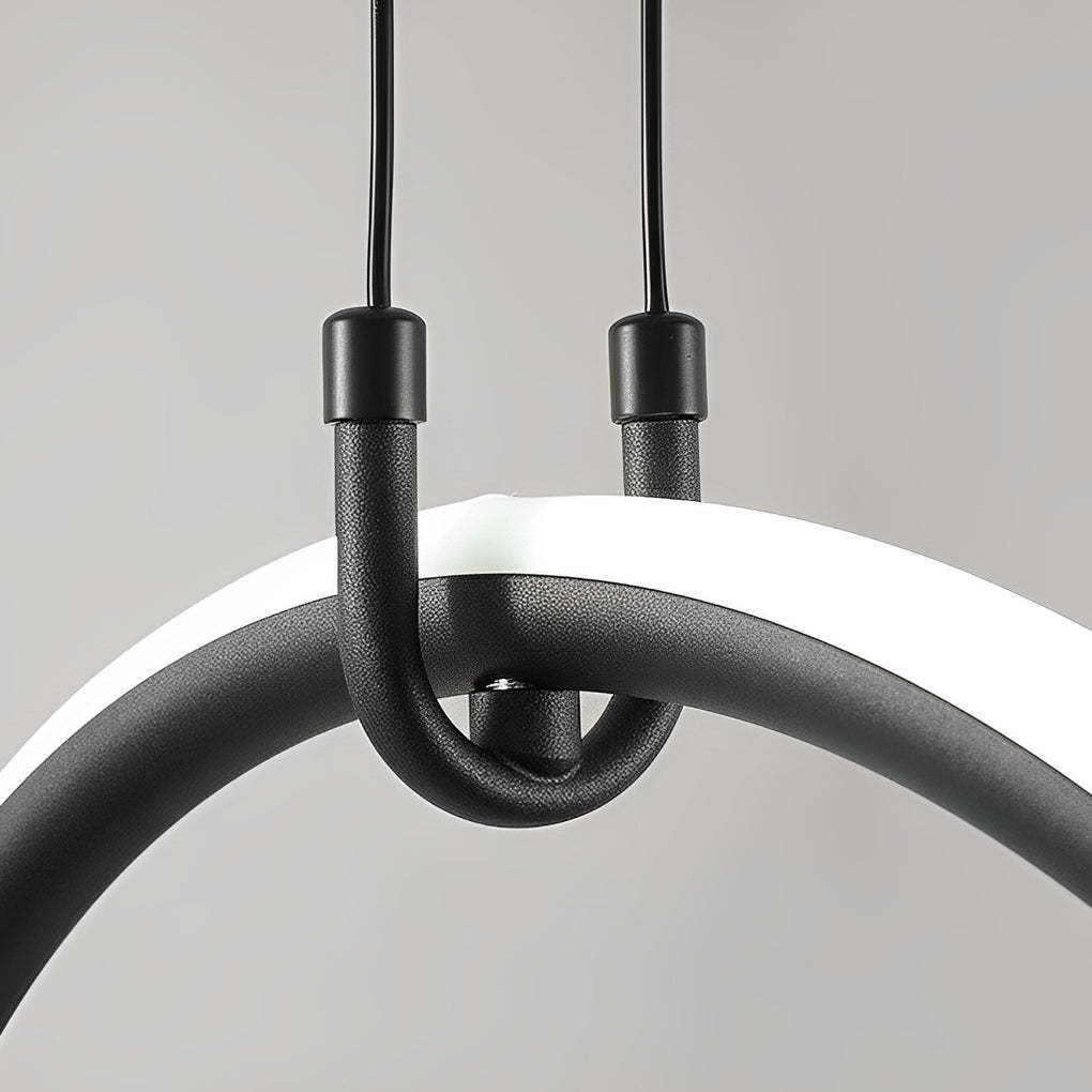 Long Strip Ring Dimmable Minimalist LED Chandelier
