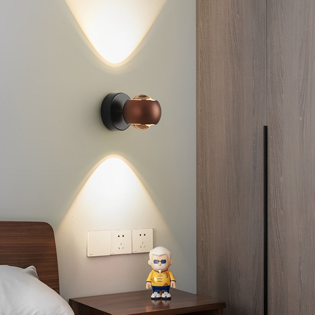 Up-Down Modern LED Wall Washer Light — Brown