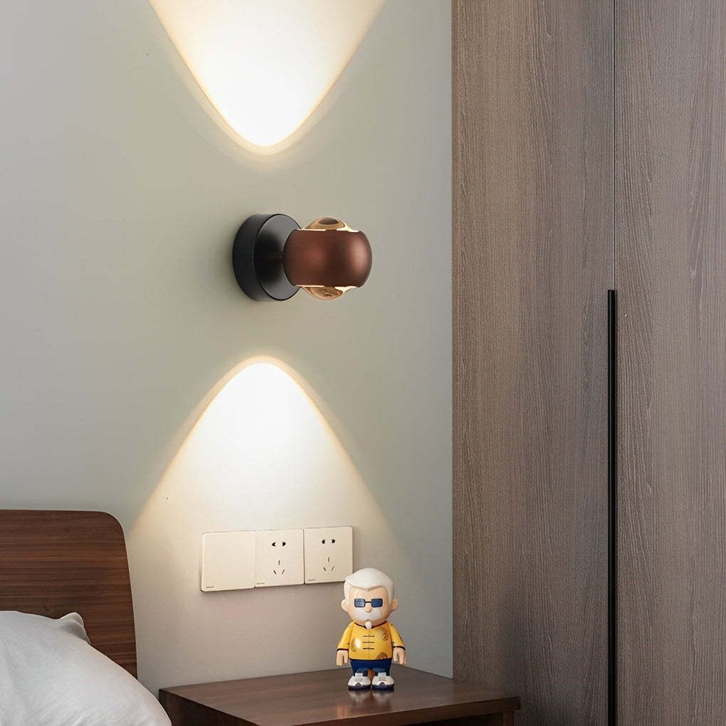 Up-Down Modern LED Wall Washer Light — Brown