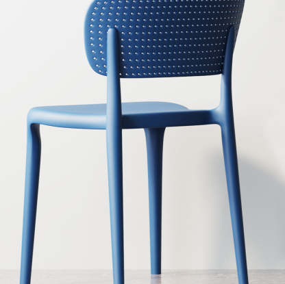 Contemporary Plastic Chair — Blue