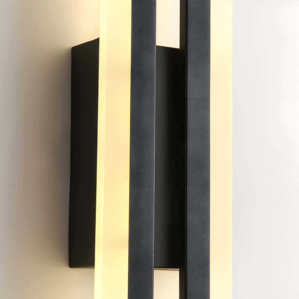 Modern 2-Light Linear LED Wall Lamp with 3-Step Dimming - Black/Gold Wall Sconce-Lighom