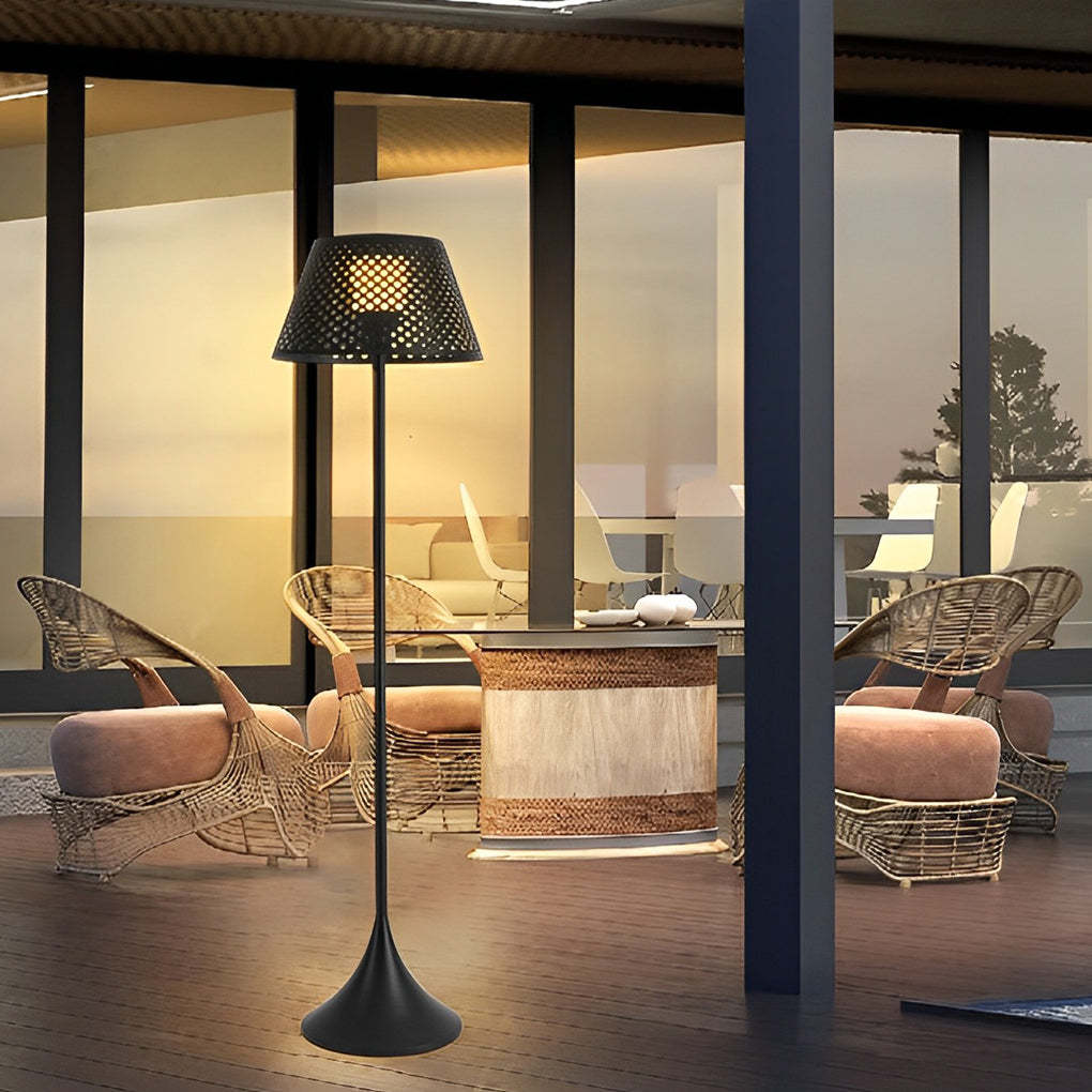 1-light Mesh Outdoor Floor Lamp-Lighom