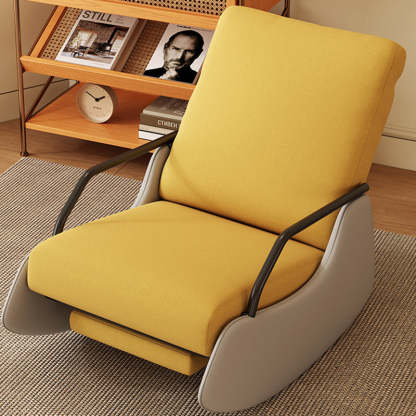 Modern Snowflake Velvet Cat Scratch Leather Recliner — Footrest & High Resilience Sponge Version / Mint Green & Light Gray