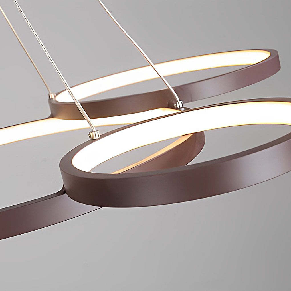 3-Ring Dimmable Kitchen Dining Chandelier with Remote