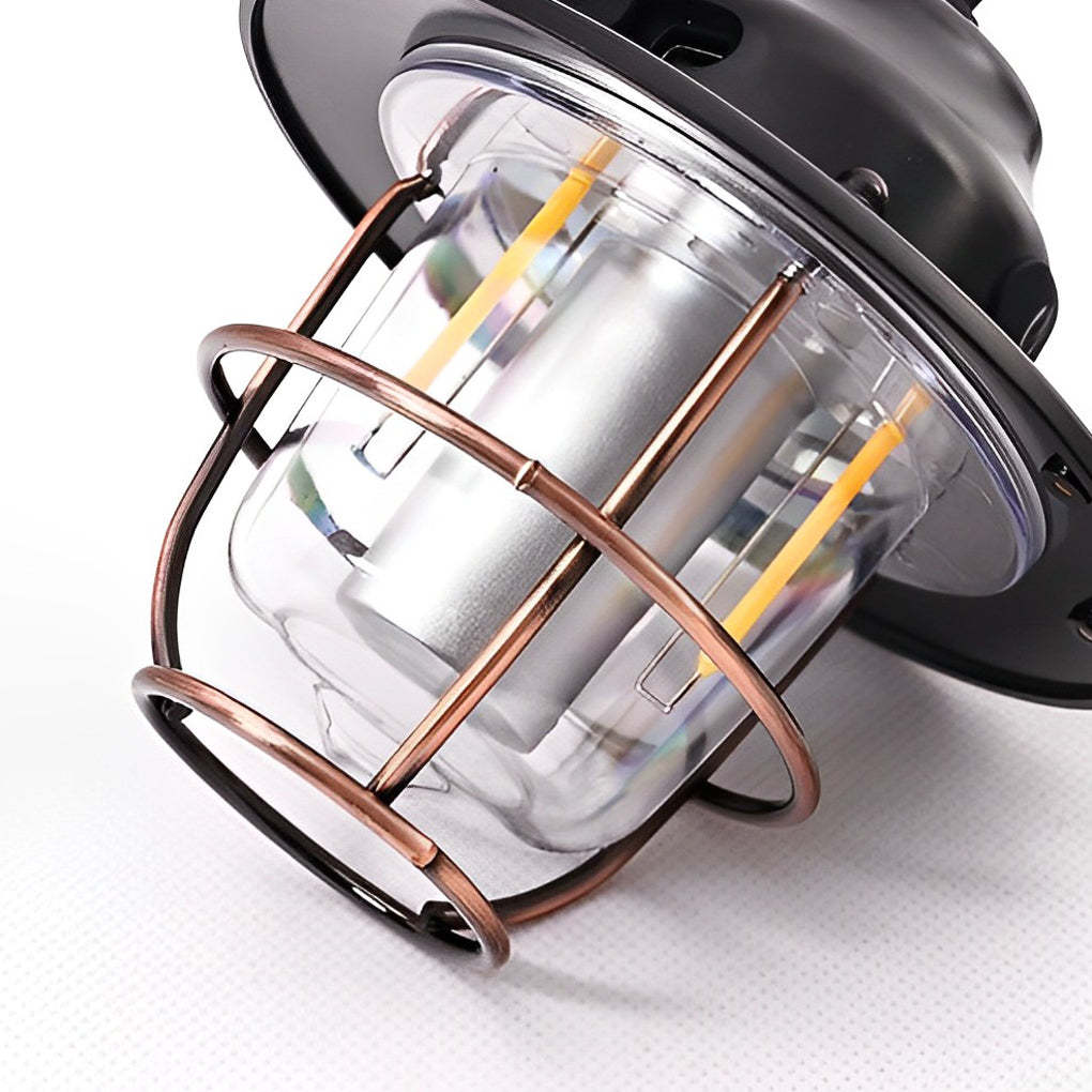 Round LED Waterproof USB Rechargeable Retro Outdoor Light Camping Lamp-Lighom