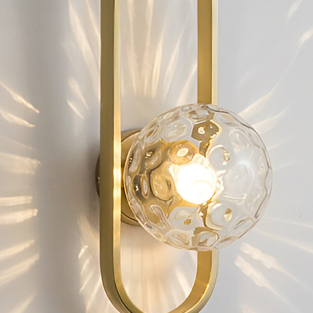 Creative Glass Shade Elliptical Iron Modern Wall Lights Fixture Wall Lamp-Lighom