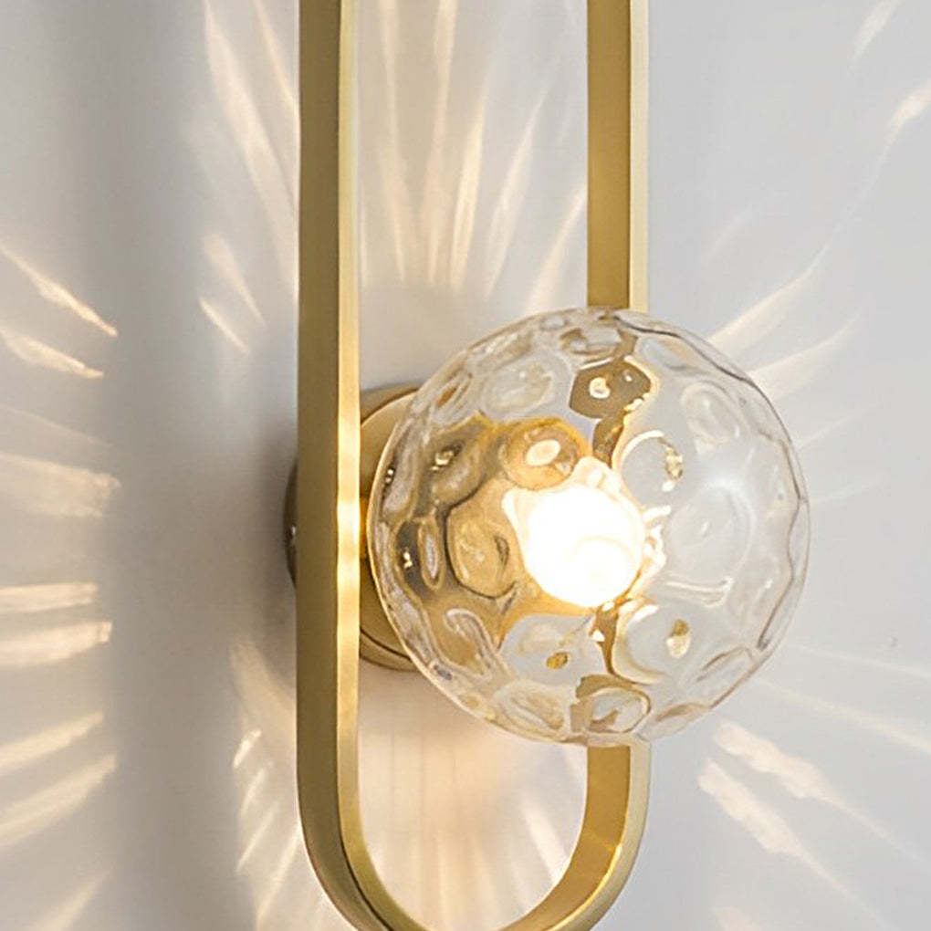 Creative Glass Shade Elliptical Iron Modern Wall Lights Fixture Wall Lamp-Lighom