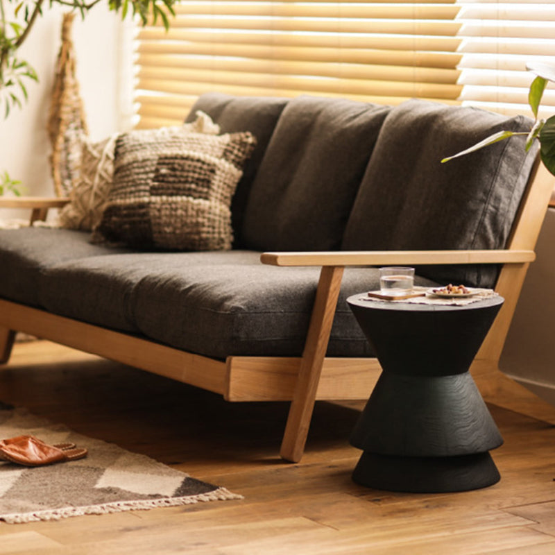 Retro Crack Solid Wood Pier End Table