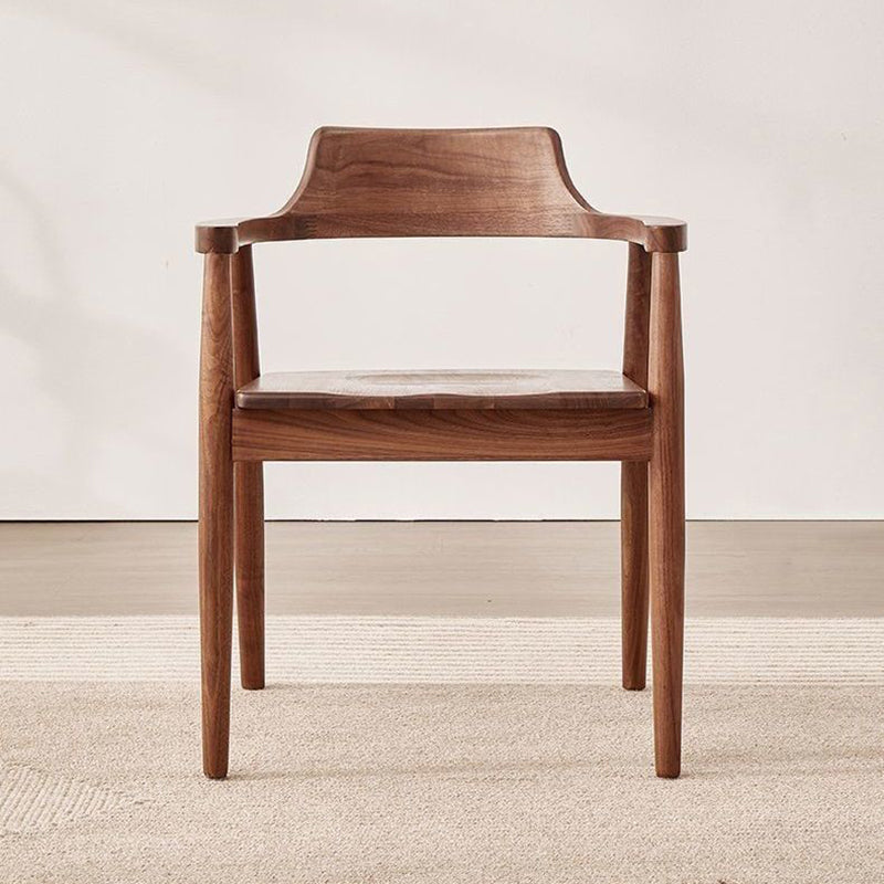 Nordic Ash Wood Curved Dining Chair