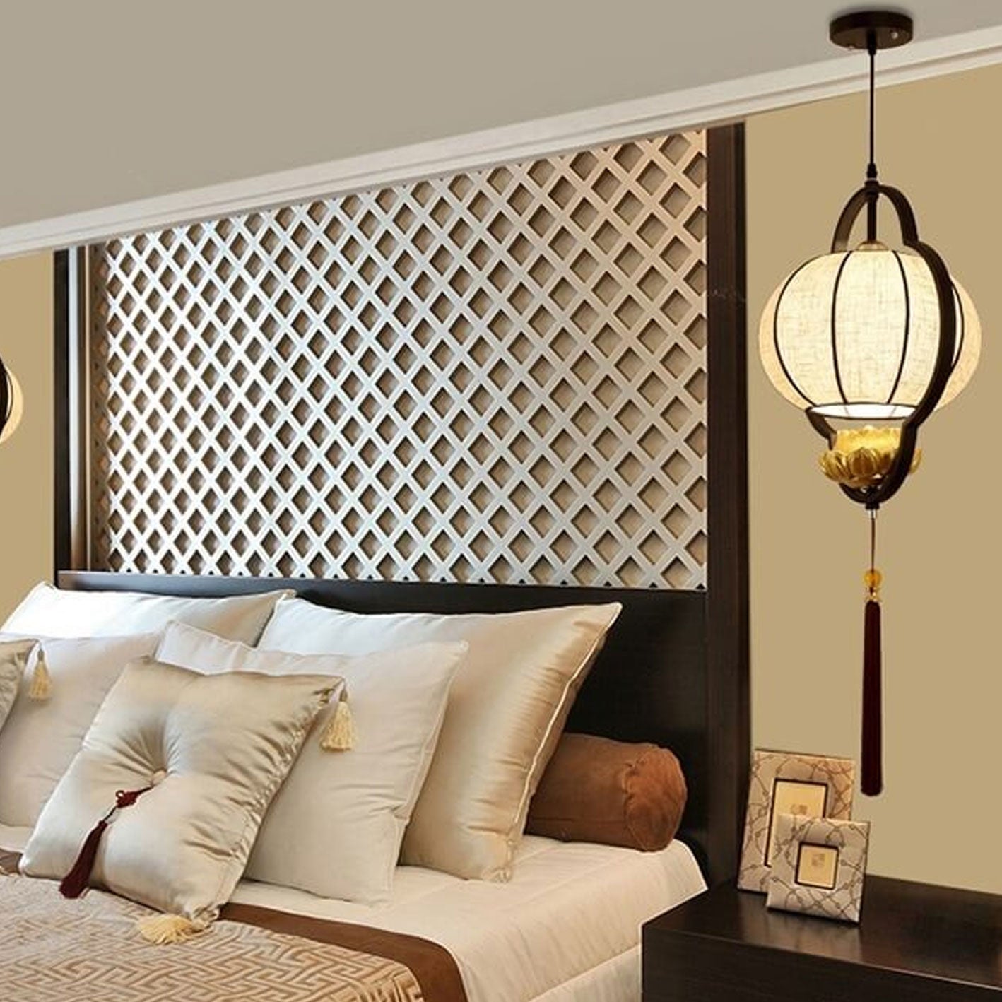 Chinese Retro Luxury Wrought Iron Pendant Light — Gold / 220V-240V For UK/AU