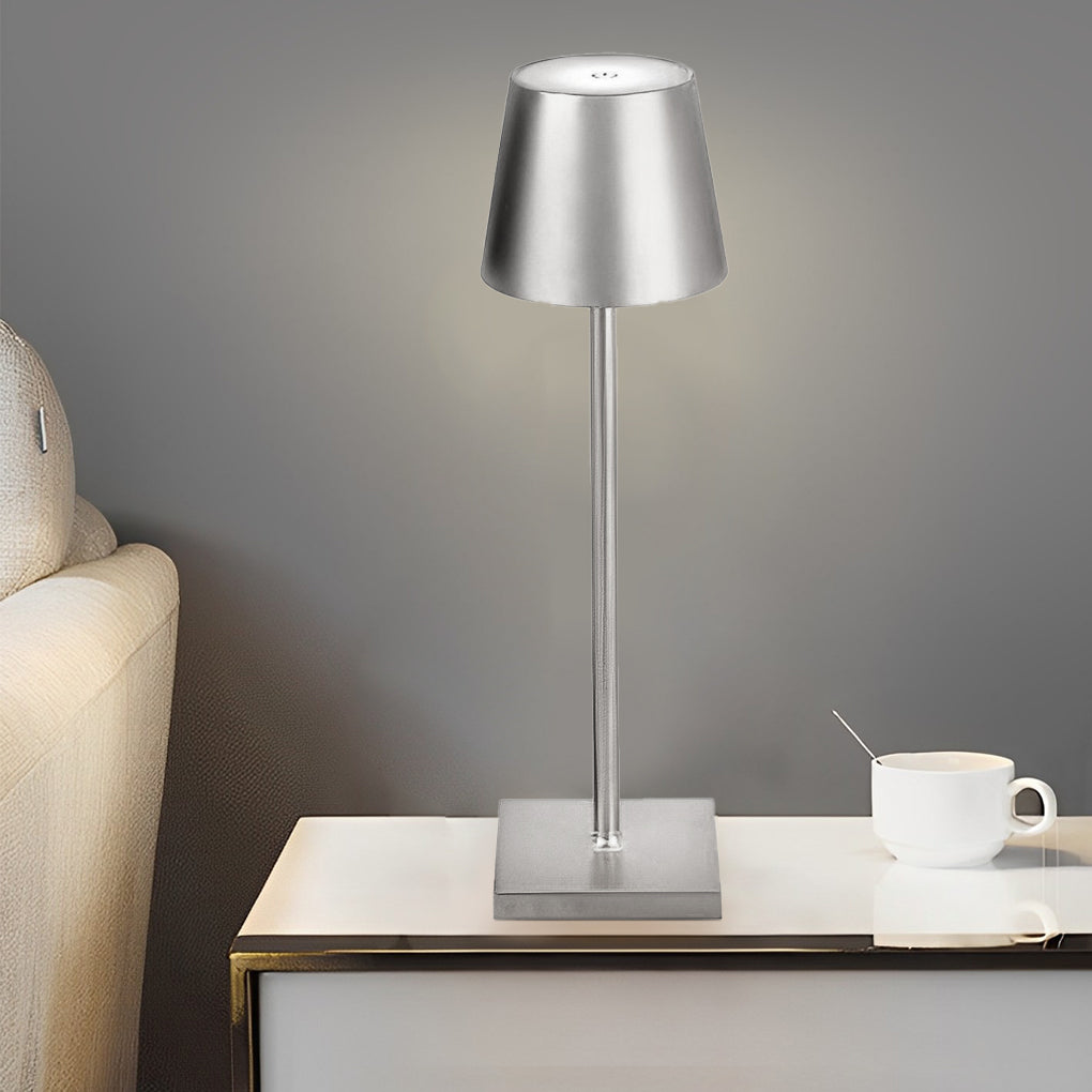 Top Hat Aluminum Rechargeable Portable Touch-Control Table Lamp-Lighom