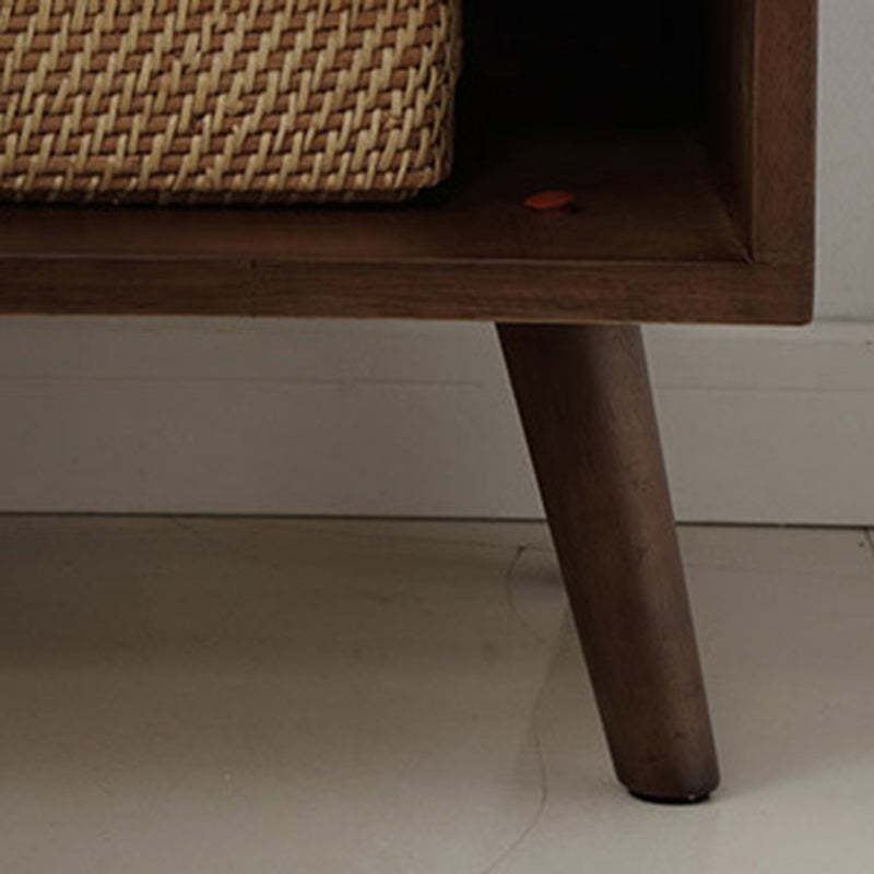 Scandinavian Solid Wood 1-Drawer Nightstand