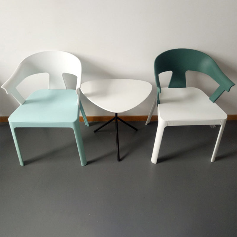 Minimalist Trapezoidal Plastic Dining Chair