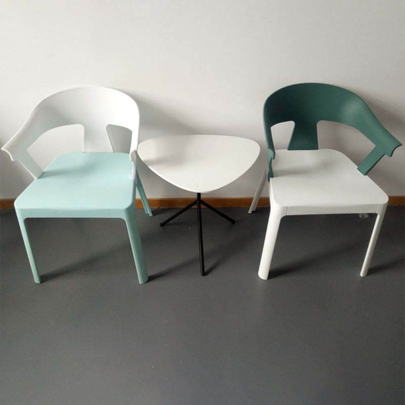 Minimalist Trapezoidal Plastic Dining Chair