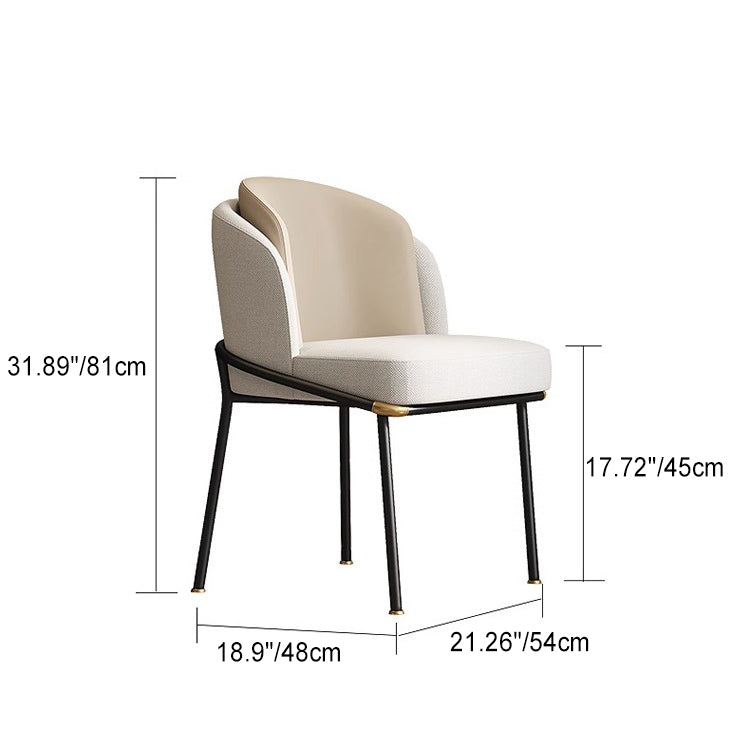 Nordic Fabric Leather Steel Dining Chair