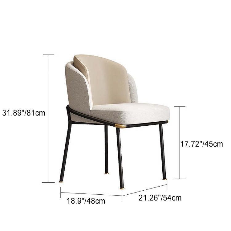 Nordic Fabric Leather Steel Dining Chair