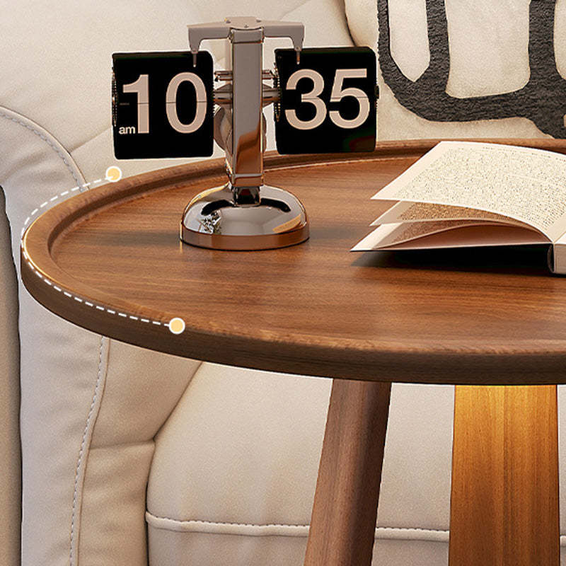 Minimalist Tripod Wood 2-Tier Coffee Table
