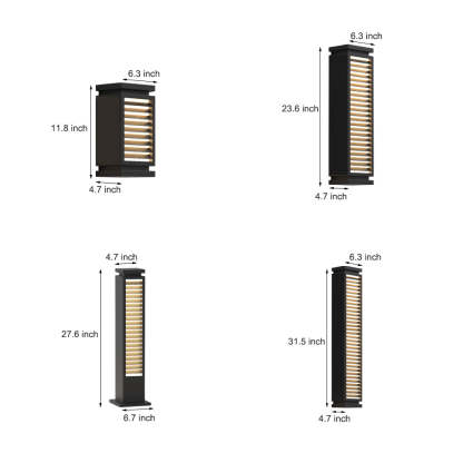 Sleek Stainless Steel LED Louvered Pathway Light Modern Waterproof Design-Lighom