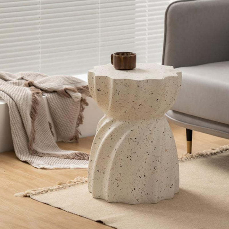 Nordic Lace Hourglass Magnesium Oxide End Table